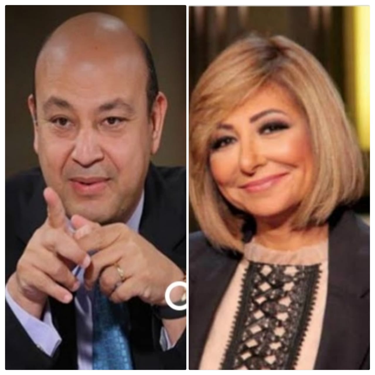   لميس الحديدى وزجها  عمرو أديب يعلنان إصابتهما بكورونا 