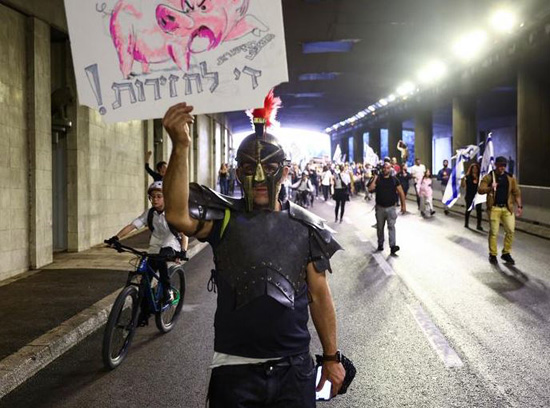 كر وفر وحرب شوارع فى إسرائيل ضد الإصلاح القضائي 