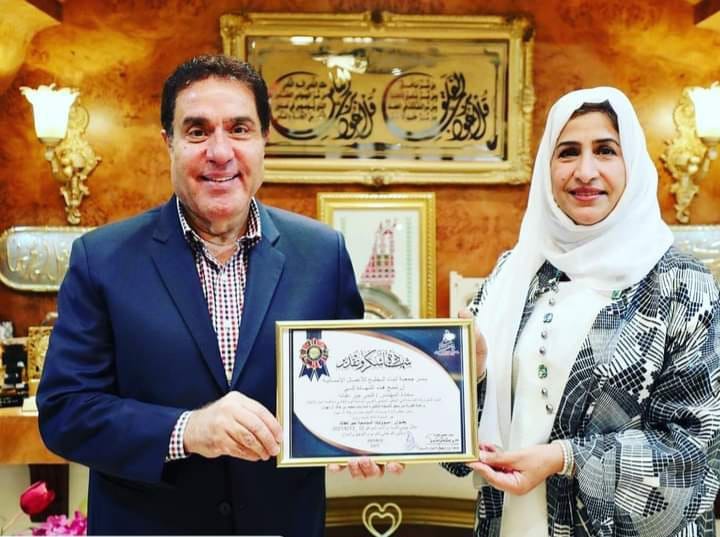 سفير منظمة الأسرة العربية يستقبل الدكتورة فاطمة الدربى
